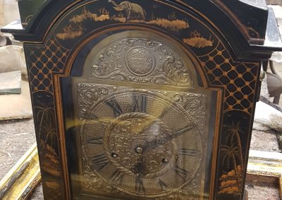 Caixa de rellotge policromada antiga