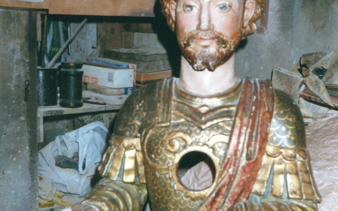 Restauración busto policromado veneciano