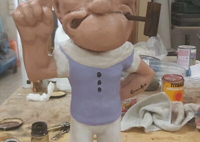Restaurar muñeco de papel maixé Popeye
